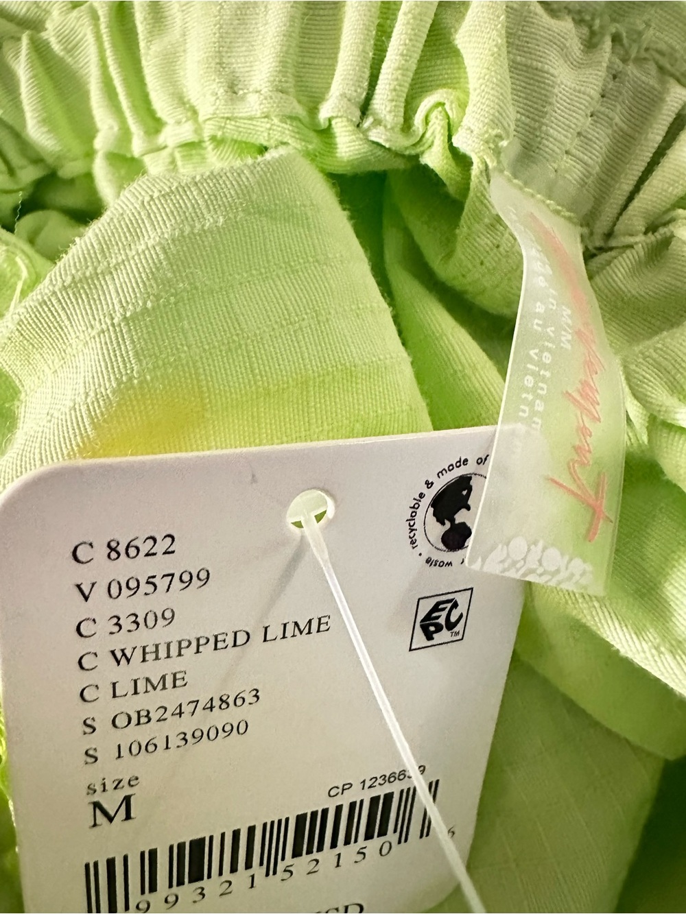 🔥SOLD🔥FREE PEOPLE MOVEMENT ON THE PULSE BALLOON PANTS Size M NWT in Lime - Picture 7 of 7